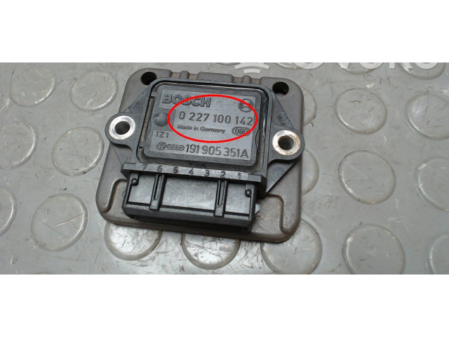 Блок управления двигателя 191905351A, 0227100142 Volkswagen Golf II