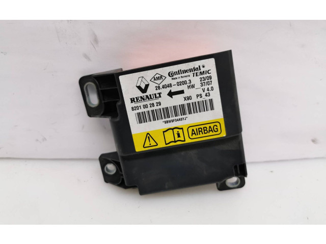 Блок подушек безопасности 8201002829, 28404802003   Dacia Sandero