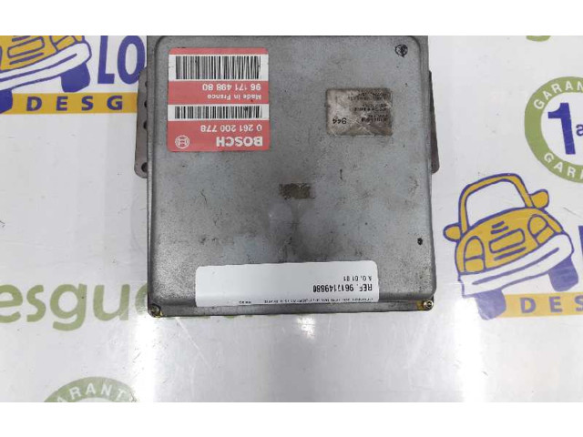 Блок управления двигателя 9617149880, 0261200778BOSCH   Peugeot 306