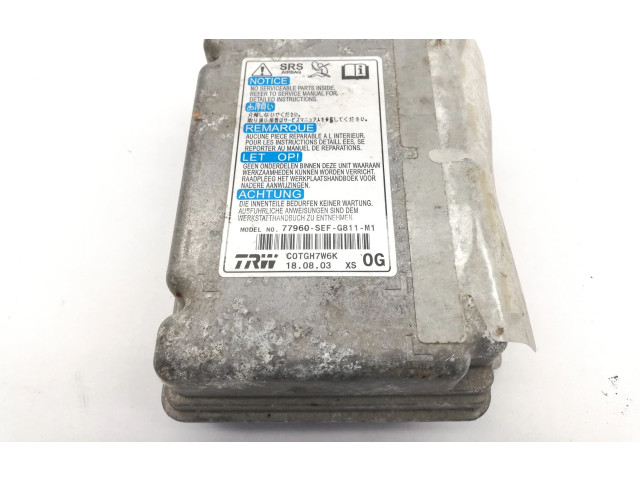 Блок подушек безопасности 77960SEFG811M1 Honda Accord