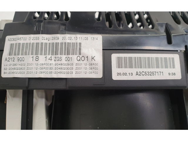 Přístrojová deska Mercedes-Benz E A207 2013 A2129001814, A2C82046700