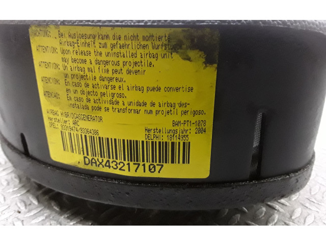 Подушка безопасности водителя 18114955   Opel Meriva A