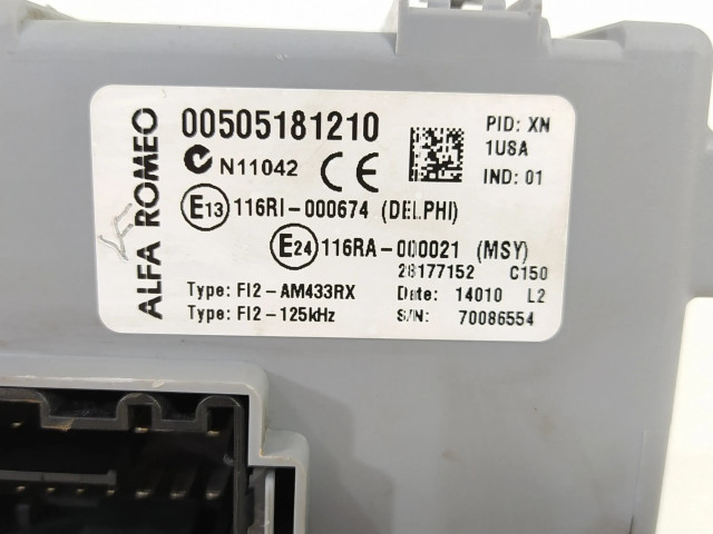 Pojistková skříňka Řídící jednotka BSM 00505181210, 28177152 Alfa Romeo MiTo 2010