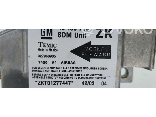 Блок подушек безопасности 13158713 Opel Meriva A