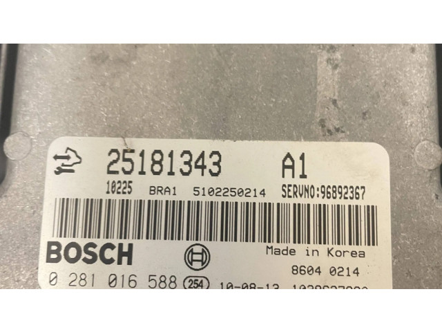 Блок управления двигателя 0281016588, 1039S27980 Chevrolet Captiva