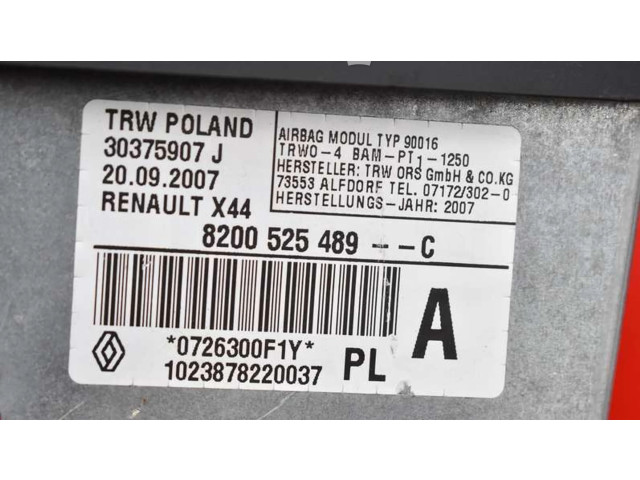 Подушка безопасности пассажира 8200525489C, 8200525489C Renault Twingo II