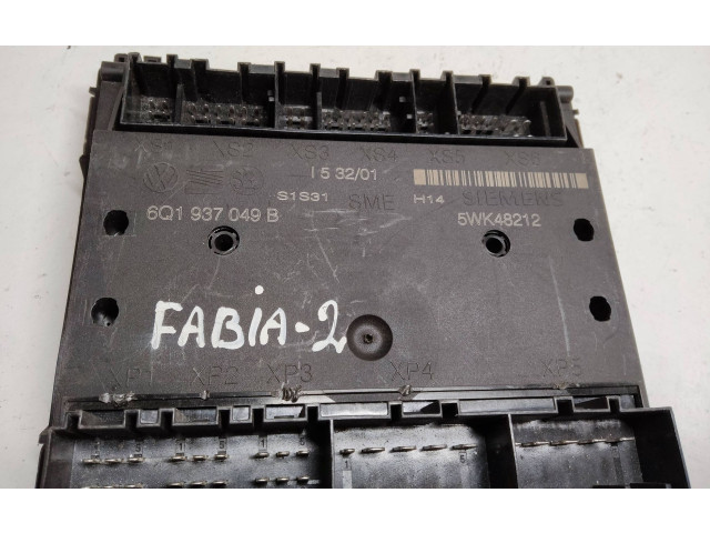 Блок комфорта 6Q1937049B, 5WK48212   Skoda Fabia Mk1 (6Y)   