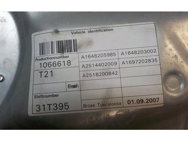 Электрический механизм для подъема окна без двигателя A2517200679, A1648205985    Mercedes-Benz R W251