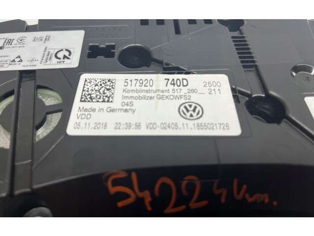 Панель приборов 517920740D, 517920740D Volkswagen Golf Sportsvan