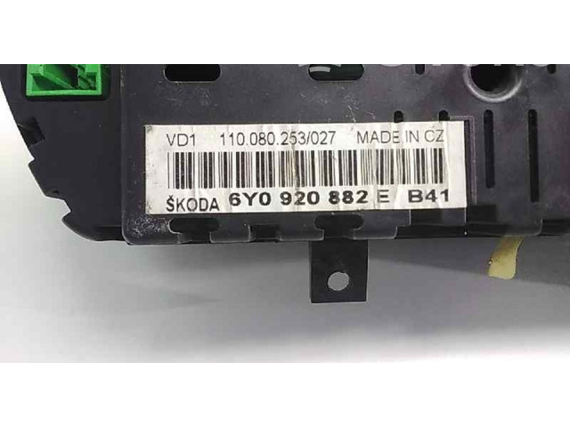Панель приборов 6Y092882E, 121866 Skoda Fabia Mk1 (6Y)