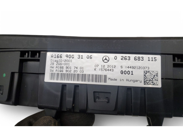 Панель приборов A1669003106 Mercedes-Benz GL X166