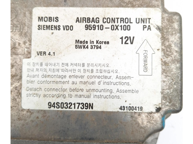 Блок подушек безопасности 95910-0X100, 959100X100 Hyundai i10