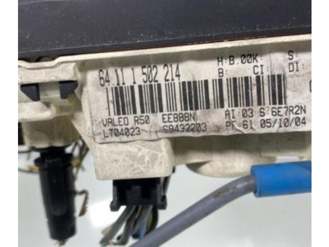 Блок управления климат-контролем 64116962469 Mini One Cooper R50 53