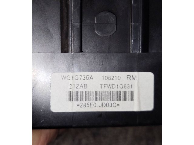 Надувная подушка для крыши 285E0JD03C, TFWD1G631   Nissan Qashqai+2