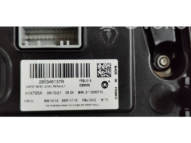 Дисплей 280346137R, 259151818R Renault Clio V