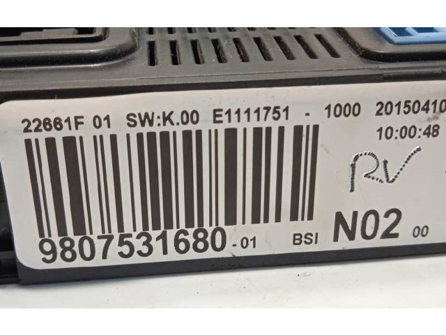 Модуль управления BSM 9807531680, 1612139080 Peugeot 2008 I для двигателя 9H06