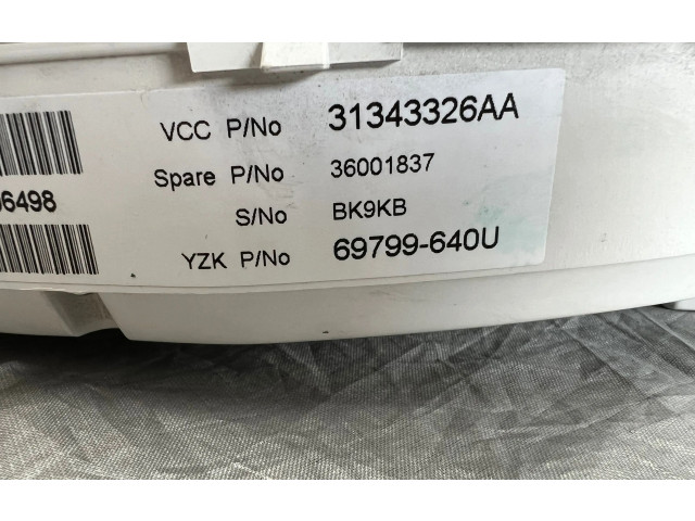 Панель приборов 36001837, 31343326AA Volvo S60