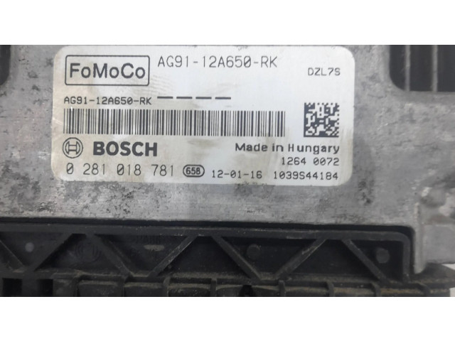 Блок управления двигателя AG9112A650RK, 0281018781   Ford Galaxy