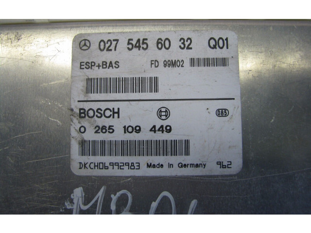 Блок управления A0275456032   Mercedes-Benz A W169