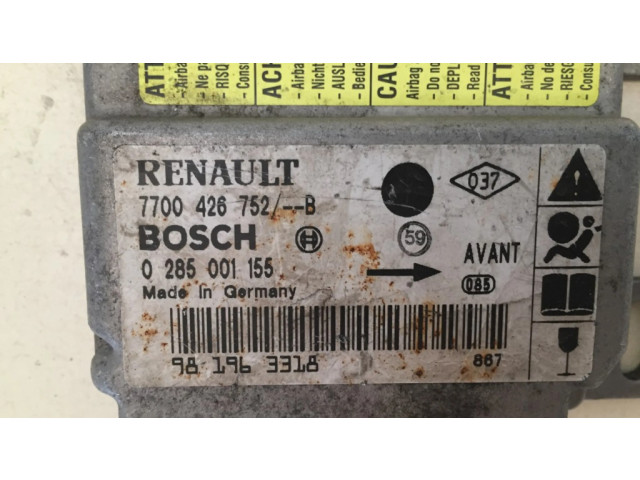 Блок подушек безопасности 770426752, 0285001155   Renault Clio II