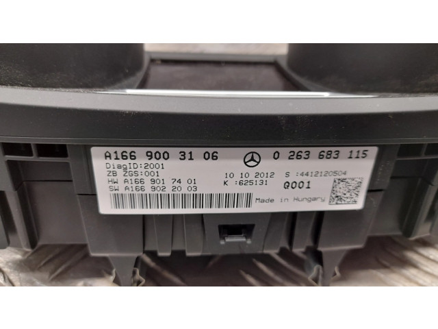 Панель приборов A1669003106   Mercedes-Benz GL X166       
