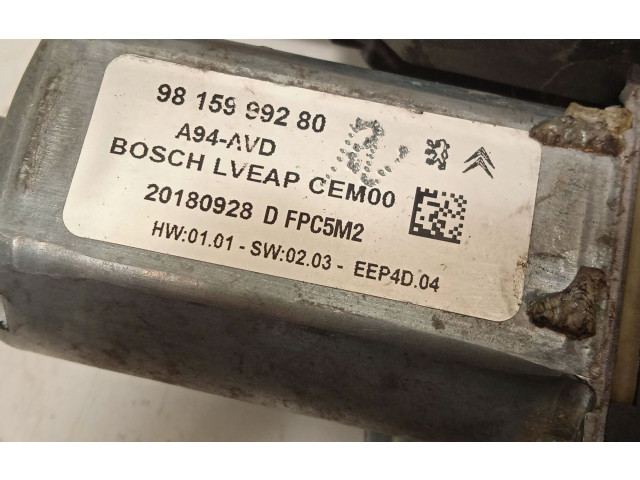 Электрический механизм для подъема окна без двигателя 9815999280, 0130824160 Peugeot 2008 I HMR (EB2FA)