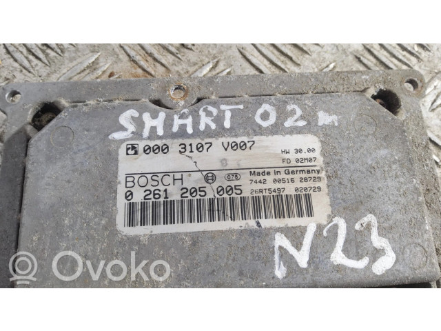 Блок управления двигателя 0003107V007, 0261205005 Smart ForTwo I