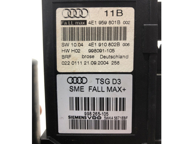 Přístrojová deska Audi A8 S8 D3 4E 2004 4E1959801B, 4E1910802B