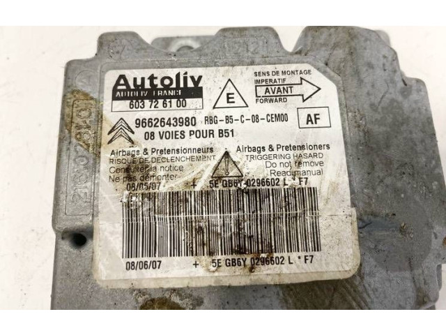 Блок подушек безопасности 9662643980, 603726100   Citroen C4 I