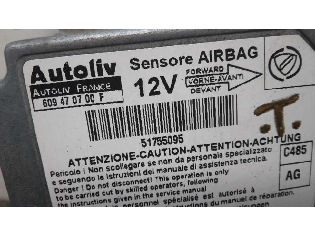 Блок подушек безопасности 51755095 Fiat Linea
