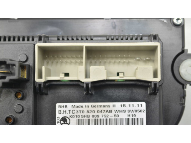 Модуль блока управления кондиционером 3T0820047AB Skoda Yeti (5L)
