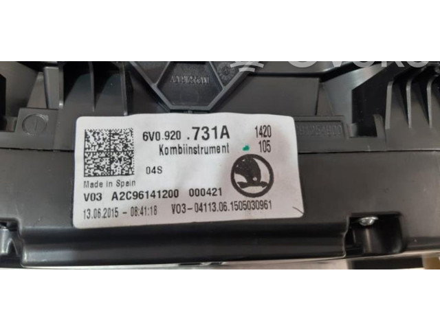 Панель приборов 6V0920731A   Skoda Fabia Mk3 (NJ)       