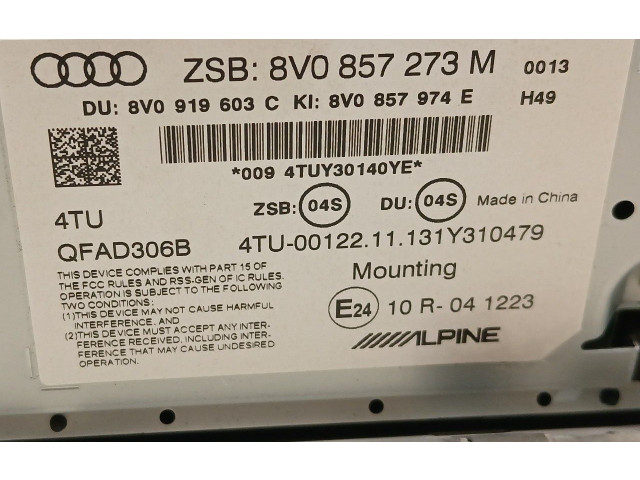 Дисплей    8V0857273M   Audi A3 S3 8V