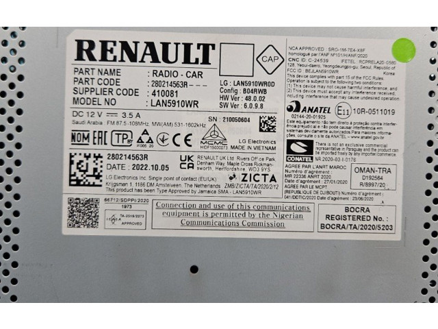 Дисплей 280214563R, IMPRK1443060 Dacia Sandero III