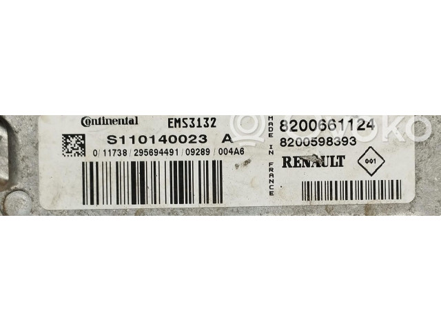 Комплект блоков управления 8200661124, 8200661124   Dacia Sandero