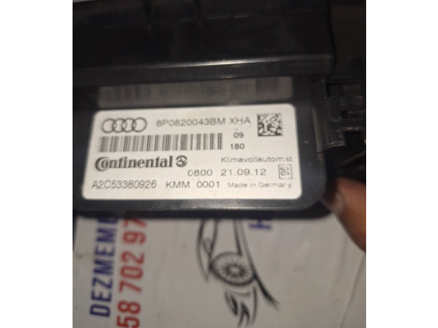 Блок управления климат-контролем 8P0820043BM, A2C53380926 Audi A3 S3 A3 Sportback 8P