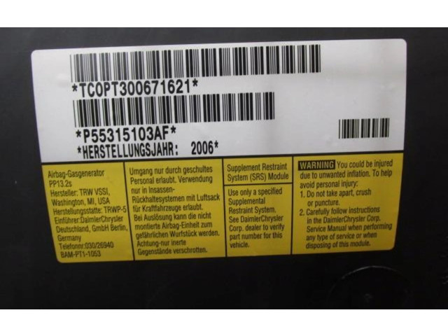 Подушка безопасности пассажира    Jeep Cherokee III KJ