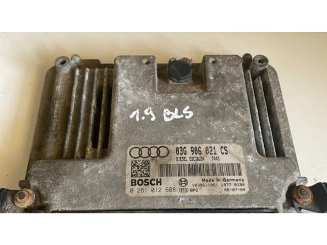 Блок управления двигателя 03G906021CS, 0281012608 Audi A3 S3 A3 Sportback 8P