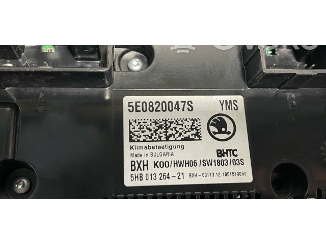 Блок управления климат-контролем 5E0820047S, 30416 Skoda Octavia Mk3 (5E)
