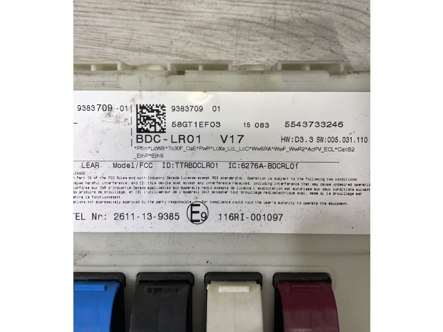 Блок комфорта 9383709, 5543733246 BMW X5 F15