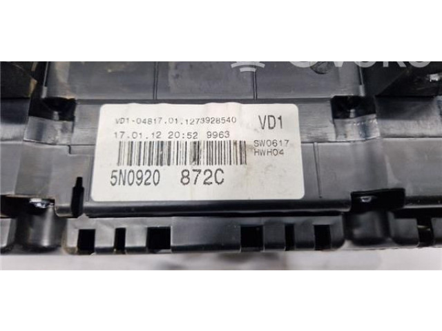 Přístrojová deska  Volkswagen Tiguan 2012 5N0920872C, A2C53438386  