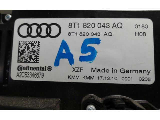 Блок управления климат-контролем 8T1820043AQ, A2C53346679   Audi A5 8T 8F