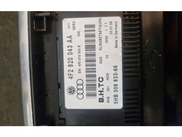 Блок управления климат-контролем 4F2820043AA, 4F0910043B Audi A6 S6 C6 4F