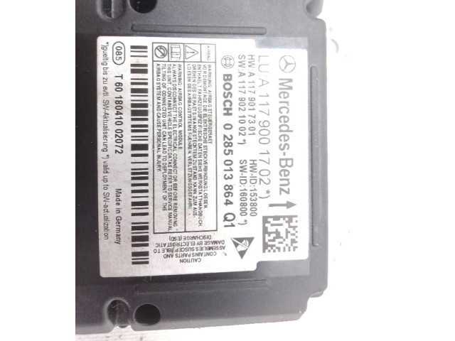 Блок подушек безопасности A1179001702, 0285013864   Mercedes-Benz GLA W156