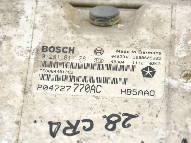 Řídící jednotka P04727770AC, 0281011281 Chrysler Grand Voyager V 2004