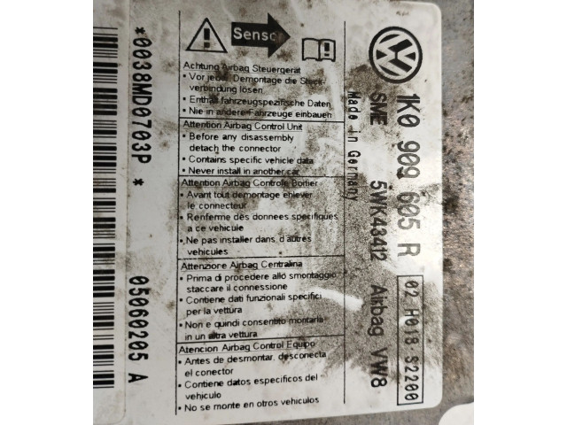 Блок подушек безопасности 1K0909605R, CENTRALITAAIRBAG   Volkswagen Jetta V
