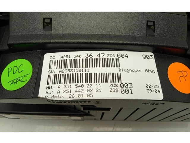 Панель приборов A2515403647   Mercedes-Benz ML W164       