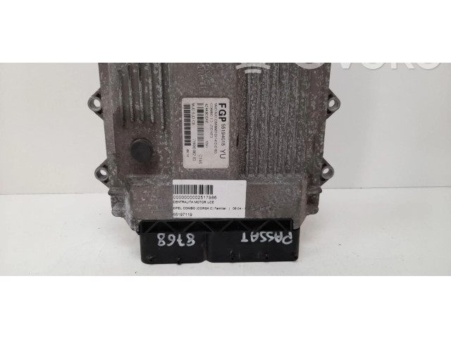 Блок управления двигателем Блок управления 55194018YU, 55194018YU   Opel Combo C