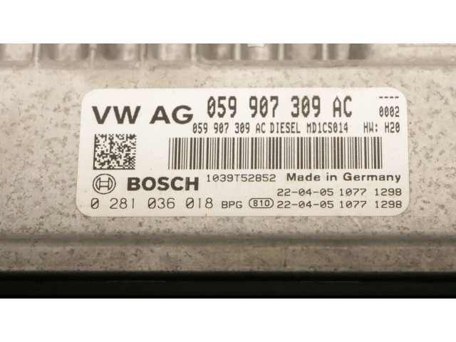 Řídící jednotka 059907309AC, 0281036018 Audi Q7 4M 2022