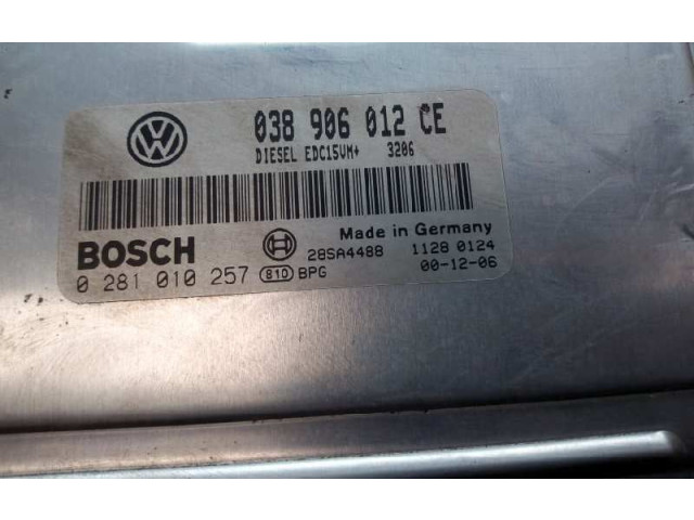 Блок управления двигателя 038906012CE, 0281010257 Skoda Fabia Mk1 (6Y)